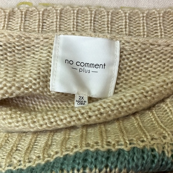 No Comment Plus Sweater Size 2X - Picture 4 of 5